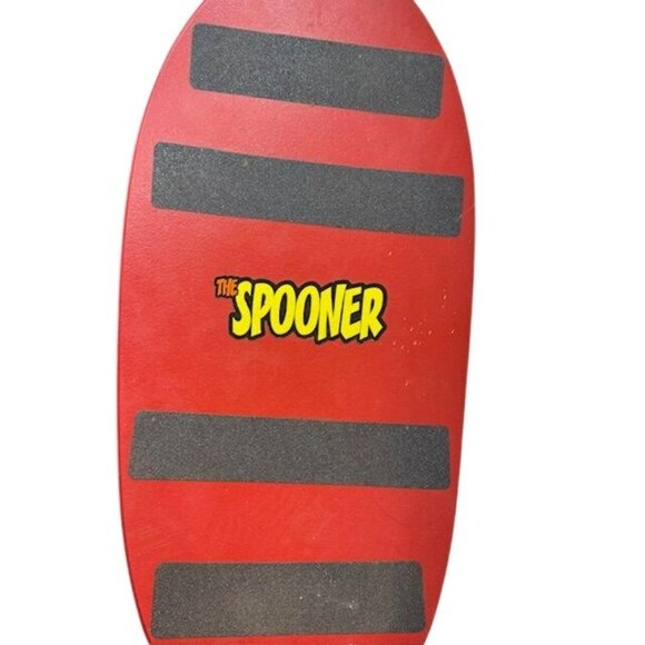 The Spooner Balance Board - Red With Black Grip Strips - Durable Plastic Improve - Picture 4 of 5